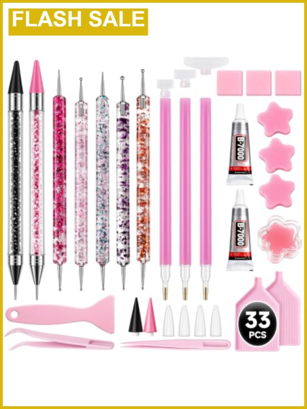 33-Piece Bedazzling Tools Kit with Rhinestone Picker Pens